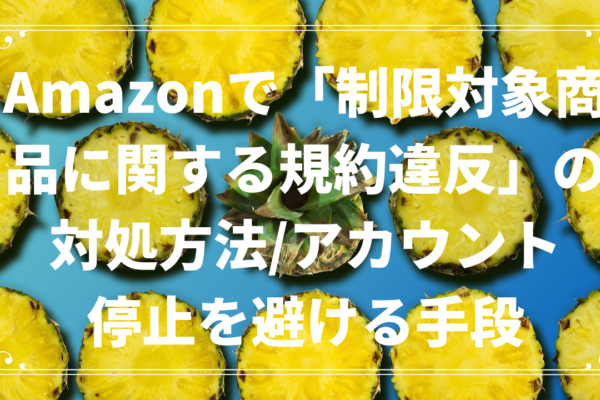 Amazonで「制限対象商品に関する規約違反」の対処方法/アカウント停止を避ける手段
